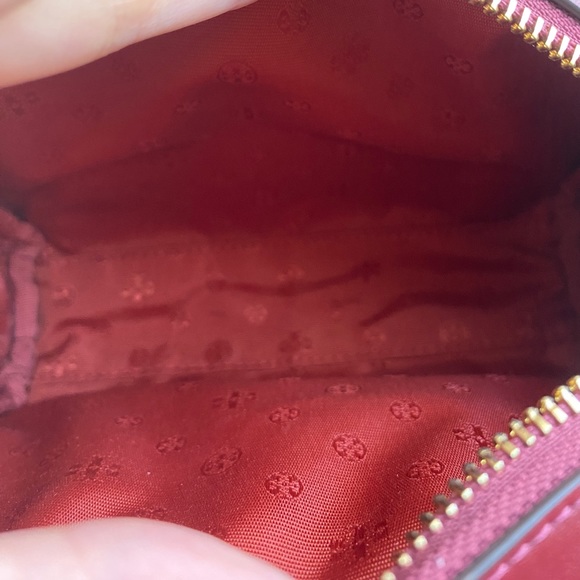 Tory Burch red Geo logo wristlet - Picture 7 of 8